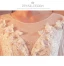 Étourdissant Ivoire Robe De Mariée 2017 Princesse Encolure Dégagée Manches Longues Appliques En Dentelle Fleur Perlage Perle Organza Chapel Train