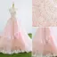 Herlig Prinsesse Kjæreste Uten Ermer Rødmende Rosa Organza Brudekjoler 2017 Appliques Blonder Buste Domstol Tog