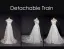 Luxury / Gorgeous Champagne Beach Wedding Dresses 2017 A-Line / Princess Scoop Neck Short Sleeve Appliques Lace Backless Detachable Chapel Train