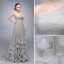 Chic / Beautiful Grey One-Shoulder Prom Dresses 2017 A-Line / Princess Sleeveless Ruffle Tulle Flower Floor-Length / Long Formal Dresses