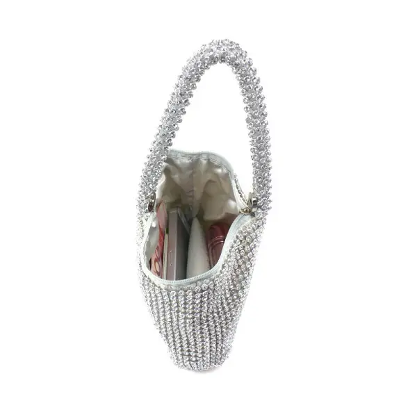Modern / Fashion Silver Clutch Bags Beading Rhinestone Metal Cocktail Party Evening Party Accessories 2019