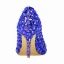 Chic / Beautiful Royal Blue Cocktail Party Rhinestone Pumps 2022 Leather 8 cm Stiletto Heels High Heels Pointed Toe Pumps