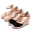 Chic / Beautiful Beige Street Wear Braid Womens Sandals 2022 9 cm Wedges Round Toe Womens Sandals