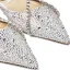 Charmant Multi-Couleurs Faux Diamant Plate Chaussure De Mariée 2022 Cuir X-Strap À Bout Pointu Mariage Talons