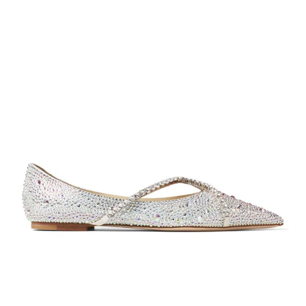 Charmant Multi-Couleurs Faux Diamant Plate Chaussure De Mariée 2022 Cuir X-Strap À Bout Pointu Mariage Talons