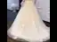 Chic / Beautiful Champagne Wedding Dresses 2018 A-Line / Princess Lace Flower Backless Scoop Neck Long Sleeve Court Train Wedding