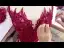 Haut de Gamme Bordeaux Perlage Perle Paillettes En Dentelle Fleur Robe De Bal 2021 Robe Boule Encolure Dégagée Manches Longues Dos Nu Tribunal Train Robe De Ceremonie
