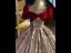 Chic / Beautiful Red Printing Prom Dresses 2023 Ball Gown Square Neckline Short Sleeve Backless Floor-Length / Long Prom Formal Dresses