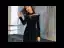 Elegant Black Suede See-through Winter Evening Dresses  2019 A-Line / Princess High Neck Long Sleeve Floor-Length / Long Ruffle Satin Formal Dresses