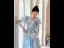 Mode Charmant Bleu Ciel Perlage Perle Paillettes En Dentelle Fleur Robe De Bal 2023 Princesse V-Cou Manches Courtes Dos Nu Longue