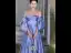 Illusion Lavender Sequins Rhinestone Satin Prom Dresses 2024 A-Line / Princess Off-The-Shoulder Short Sleeve Backless Bow Floor-Length / Long Prom Formal Dresses