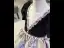 Vintage / Retro Black Pearl Rhinestone Printing Birthday Flower Girl Dresses 2024 Ball Gown Scoop Neck Short Sleeve Floor-Length / Long