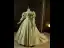 Elegant Sage Green Satin Prom Dresses 2023 Ball Gown Strapless Puffy Short Sleeve Backless Bow Sweep Train Formal Dresses