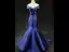 Vintage / Originale Bleu Roi Robe De Soirée 2024 Trompette / Sirène De l'épaule Sans Manches Dos Nu Train De Balayage Soirée Robe De Ceremonie