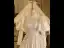 Medieval Vintage / Retro Ivory Satin Lace Wedding Dresses 2024 A-Line / Princess High Neck Puffy Short Sleeve Backless Floor-Length / Long Wedding
