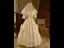 Vintage / Originale Médiévale Ivoire Satin Noeud En Dentelle Robe De Mariée 2024 Princesse V-Cou Manches Courtes Dos Nu Longue Mariage