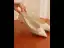 Elegant White Beading Satin Low Heel Wedding Shoes 2024 Pointed Toe Wedding Pumps