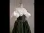 Vintage / Retro Dark Green Satin Prom Dresses A-Line / Princess 2023 Flower Off-The-Shoulder Puffy Short Sleeve Backless Floor-Length / Long Prom Formal Dresses