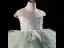 Charmant Vert Cendré Paillettes Volants en Cascade Anniversaire Robe Ceremonie Fille 2023 Robe Boule Encolure Dégagée Manches Courtes Dos Nu Longue