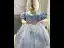 Chic / Beautiful Sky Blue Beading Sequins Short Birthday Flower Girl Dresses 2023 Ball Gown Scoop Neck Puffy Short Sleeve Backless Tulle