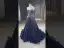 Haut de Gamme Bleu Marine Fait main Perlage Faux Diamant Robe De Bal 2023 Princesse Bustier Sans Manches Dos Nu Train De Balayage Promo Robe De Ceremonie