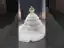 Luxus / Herrlich Weiß Perlenstickerei Pailletten Fallende Rüsche Brautkleider / Hochzeitskleider 2023 Ballkleid Bandeau Ärmellos Rückenfreies Sweep / Pinsel Zug Hochzeit