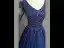 Vintage / Retro Navy Blue Beading Sequins Prom Dresses 2023 Ball Gown V-Neck Sleeveless Backless Floor-Length / Long Formal Dresses