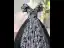Chic / Beautiful Black Rhinestone Flower Prom Dresses 2024 Ball Gown V-Neck Short Sleeve Backless Floor-Length / Long Prom Formal Dresses