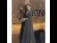 Elegant Grey Evening Dresses  2019 A-Line / Princess Scoop Neck Sequins 3/4 Sleeve Backless Floor-Length / Long Formal Dresses