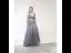 Elegant Grey Evening Dresses  2019 A-Line / Princess V-Neck Crystal Lace Flower Sleeveless Backless Floor-Length / Long Formal Dresses