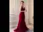 Luxury / Gorgeous Burgundy Handmade  Beading Evening Dresses  2019 Trumpet / Mermaid V-Neck Crystal Lace Flower Sequins Sleeveless Sweep Train Formal Dresses