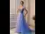 Chic / Beautiful Sky Blue Handmade  Beading Prom Dresses 2019 A-Line / Princess V-Neck Pearl Rhinestone Sequins Sleeveless Backless Floor-Length / Long Formal Dresses