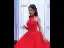 Charming Red Ruffle Wedding Dresses 2021 Ball Gown High Neck Beading Rhinestone Sleeveless Backless Cathedral Train Wedding
