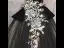 Elegant Black Prom Dresses 2019 Ball Gown V-Neck Suede Appliques Lace Crystal Sleeveless Backless Floor-Length / Long Formal Dresses