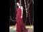 Elegant Burgundy Evening Dresses  2019 A-Line / Princess Sleeveless Glitter Polyester Metal Sash Floor-Length / Long Ruffle Backless Formal Dresses