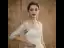 Charming Champagne Wedding Dresses 2019 A-Line / Princess Scoop Neck Beading Lace Flower Sequins 3/4 Sleeve Backless Cathedral Train Wedding