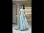 Élégant Bleu Ciel Robe De Bal 2024 Princesse Bretelles Spaghetti Perle Sans Manches Dos Nu Train De Balayage Promo Robe De Ceremonie