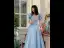 Fashion Sky Blue Prom Dresses 2021 A-Line / Princess Square Neckline Ruffle Short Sleeve Backless Floor-Length / Long Prom Formal Dresses