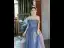 Charming Grey Beading Prom Dresses 2024 A-Line / Princess Off-The-Shoulder Sleeveless Backless Floor-Length / Long Prom Formal Dresses