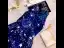 Scintillantes Bleu Marine de retour Robe De Soirée 2018 Princesse Thé Longueur Glitter Étoile Encolure Dégagée Transparentes Sans Manches Robe De Ceremonie