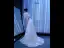 Haut de Gamme Bling Bling Blanche Fait main Perlage Perle Paillettes Robe De Mariée 2024 Trompette / Sirène Col Haut Manches Longues Train De Balayage Mariage