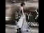 Bling Bling Grey See-through Evening Dresses  2019 A-Line / Princess Scoop Neck 3/4 Sleeve Backless Glitter Polyester Floor-Length / Long Ruffle Formal Dresses
