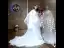 Vintage / Originale Bleu Ciel Transparentes Robe De Soirée 2019 Princesse Col Haut Manches Longues Appliques En Dentelle Ceinture Tachetée Tulle Tribunal Train Volants Dos Nu Robe De Ceremonie