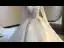 Luxus / Herrlich Chinesischer Stil Ivory / Creme Durchsichtige Brautkleider / Hochzeitskleider 2019 Ballkleid Stehkragen Lange Ärmel Rückenfreies Handgefertigt Perlenstickerei Kapelle-Schleppe Rüschen