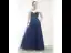 Charming Navy Blue Glitter Prom Dresses 2019 A-Line / Princess Strapless Crystal Sleeveless Backless Floor-Length / Long Formal Dresses