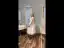 Modest / Simple Ivory Plus Size Wedding Dresses 2021 A-Line / Princess Scoop Neck Lace Flower Sequins 3/4 Sleeve Floor-Length / Long Wedding