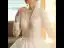 Luxe Ivoire Robe De Mariée 2019 Princesse V-Cou Perlage Paillettes En Dentelle Fleur Manches Longues Dos Nu Cathedral Train