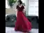 Chic / Beautiful Burgundy Suede Evening Dresses  2019 A-Line / Princess V-Neck Short Sleeve Sash Glitter Tulle Floor-Length / Long Ruffle Backless Formal Dresses