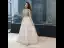 Élégant Champagne Robe De Bal 2019 Empire V-Cou Sans Manches Ceinture Appliques En Dentelle Train De Balayage Volants Dos Nu Robe De Ceremonie