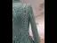High End Elegante Lindgrün Handgefertigt Perlenstickerei Pailletten Ballkleider 2024 A Linie Stehkragen Lange Ärmel Sweep / Pinsel Zug Ball Festliche Kleider